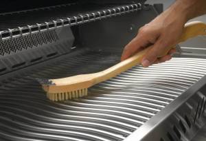 Spazola per griglia in ghisa con setole in ottone