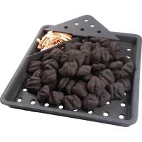 vassoio per carbonella e affumicatore in ghisa