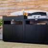 Le Marquier Cucina 2 Elementi con Credenze Nero