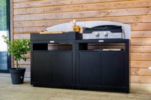 Le Marquier Cucina 2 Elementi con Credenze Nero