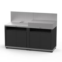 Le Marquier Cucina 2 Elementi Piano Inox con Credenze Duo
