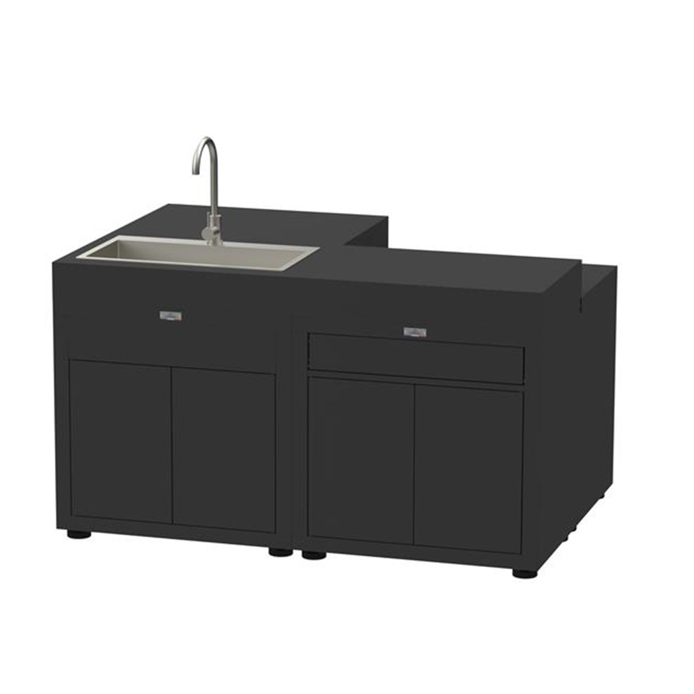 Le Marquier Cucina Isola 4 Elementi Nero