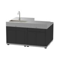 Le Marquier Cucina Isola 4 Elementi Top Inox Duo