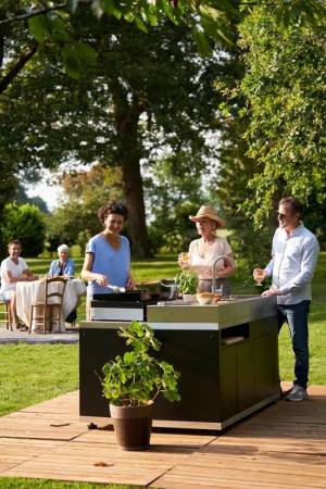 Le Marquier Cucina Isola 4 Elementi Top Inox Duo