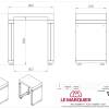 Le Marquier Mobile Frigo Finitura Top Acciaio Inox