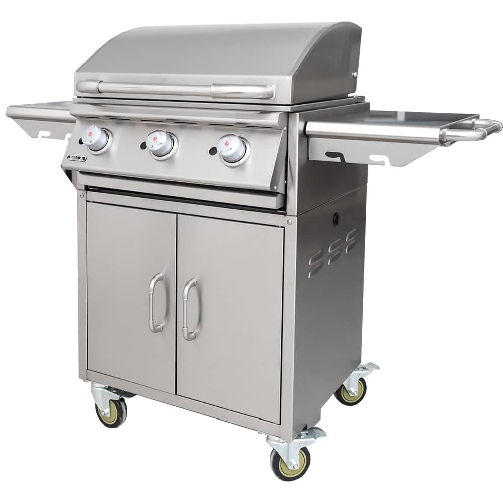 Plancha Cart 60cm - 3 Bruciatori in Acciaio Inox 304