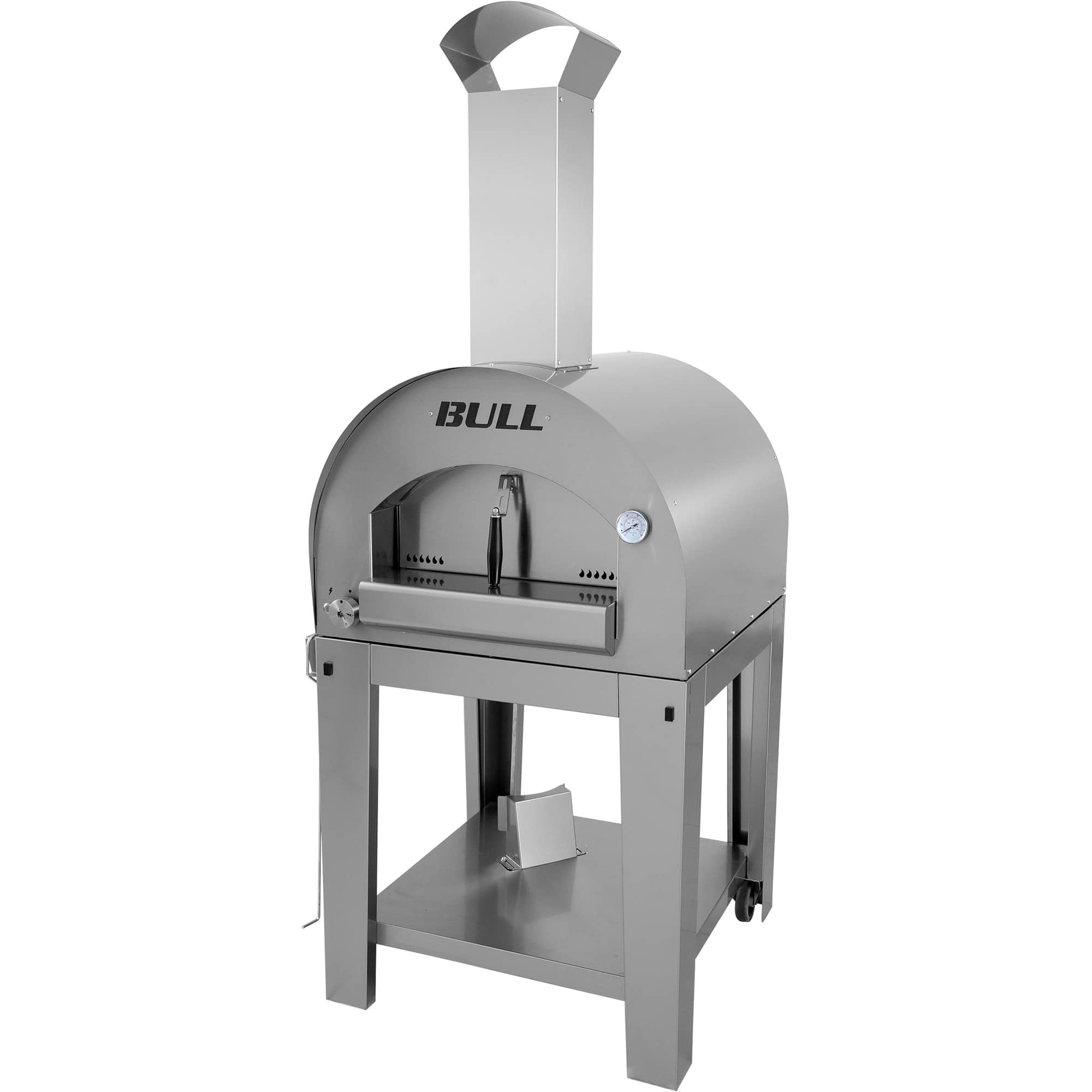 Forno pizza a GAS BULL Large 60x60cm con carrello