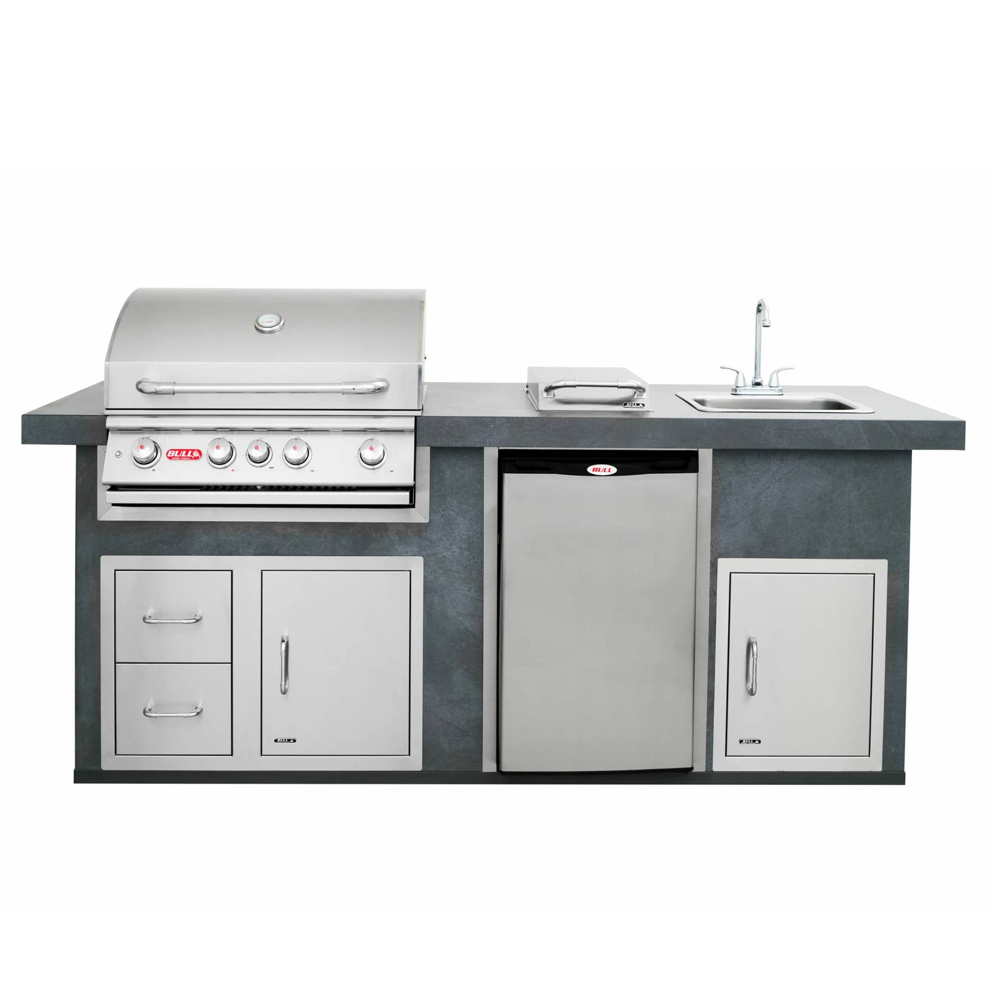 ODK Outdoor Kitchen 210cm Cucina base in Stucco