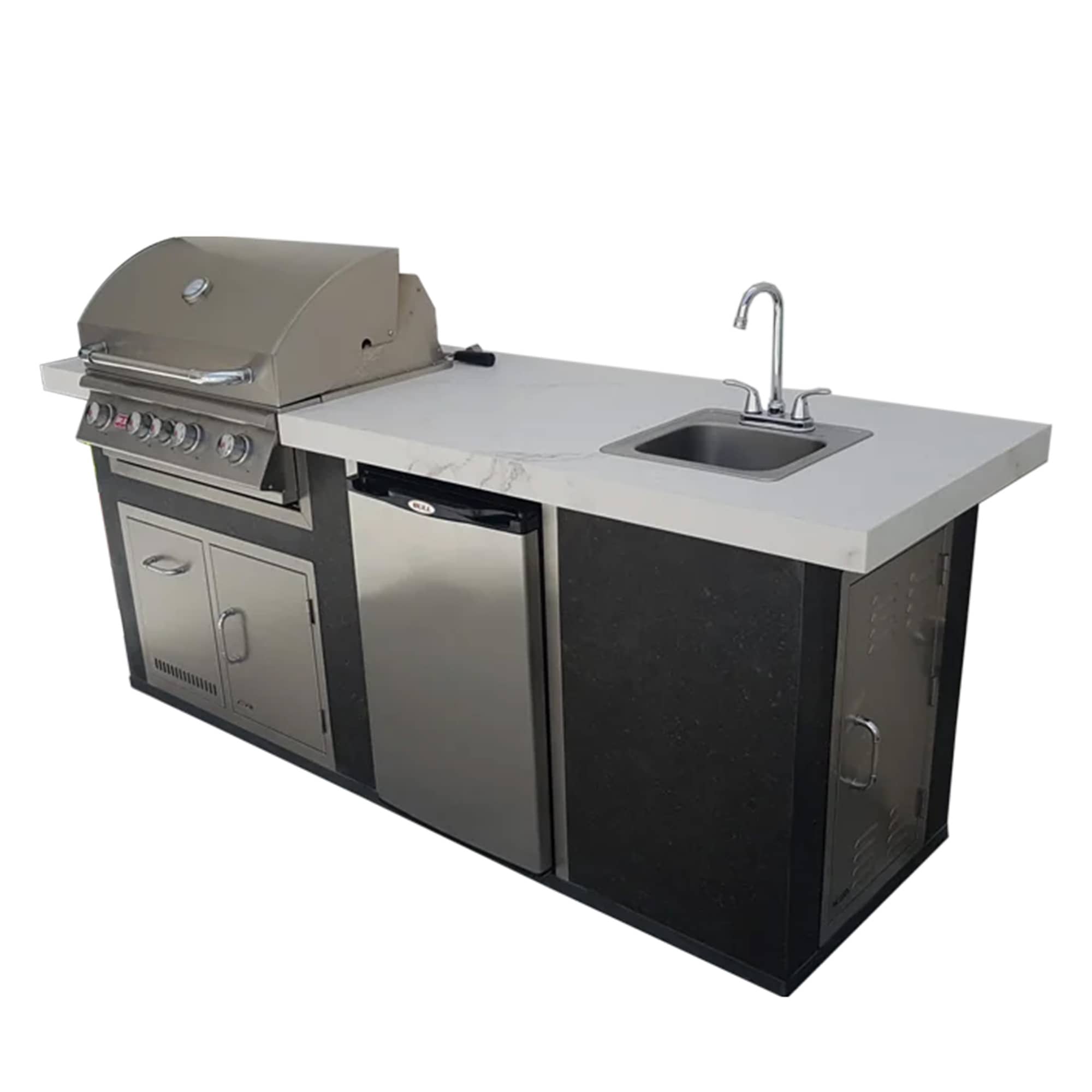 ODK Outdoor Kitchen 210cm Cucina base in Stucco