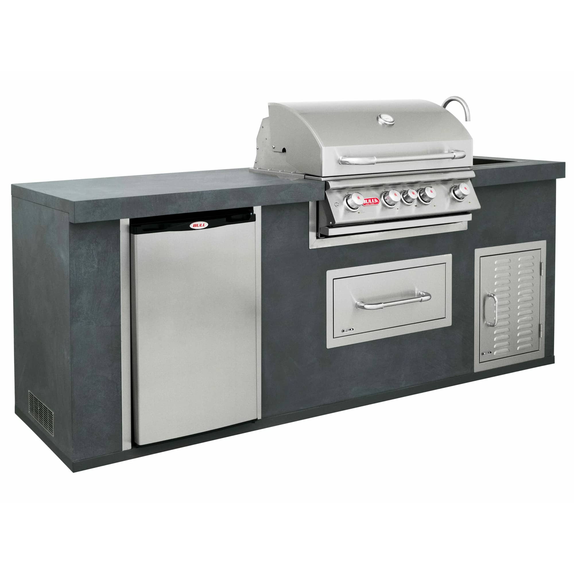 ODK Outdoor Kitchen 210cm Cucina base in Stucco