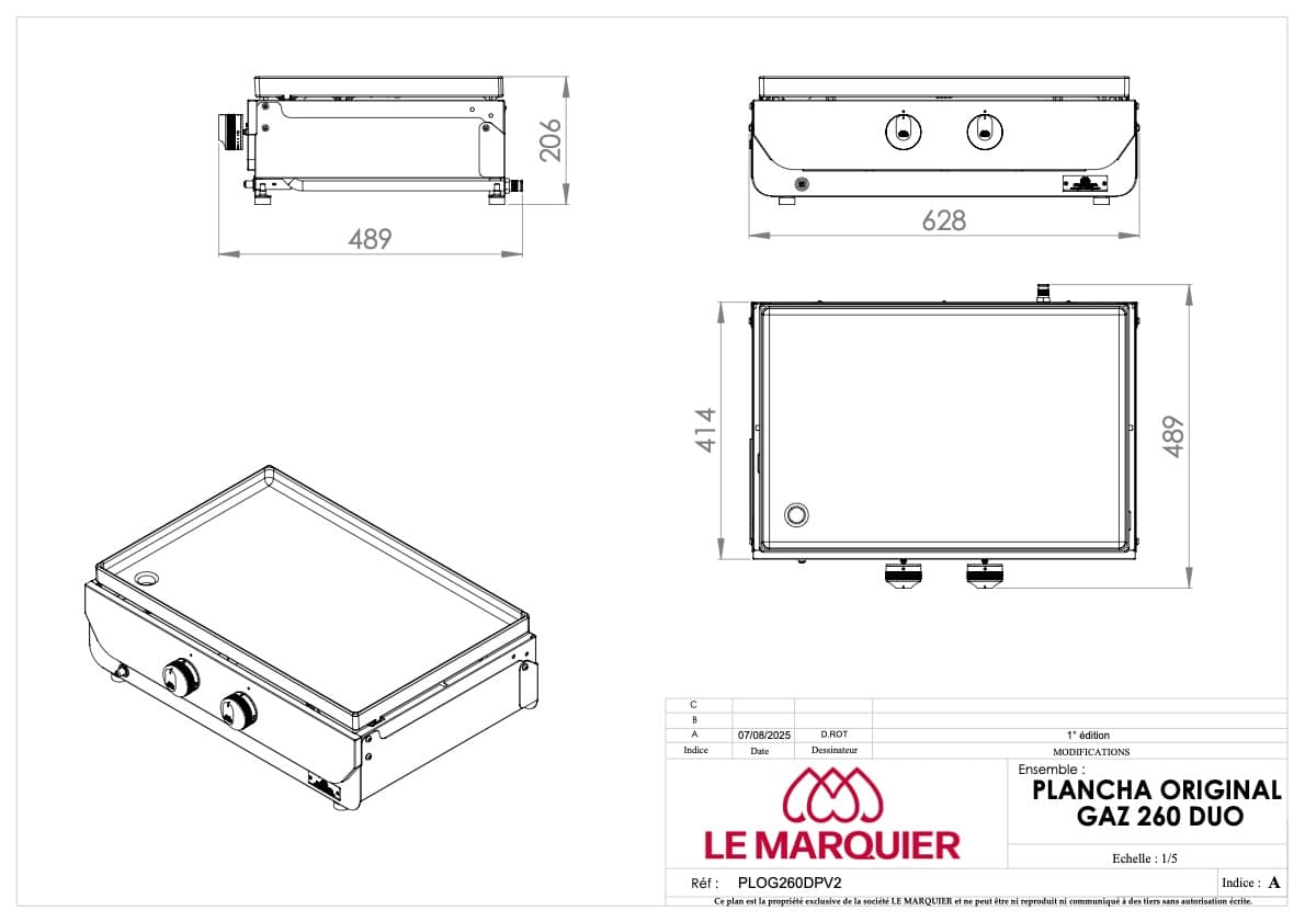 Piastra la Plancha GPL 5,4kW con carrello Piastra la Plancha GPL 5,4kW con carrello