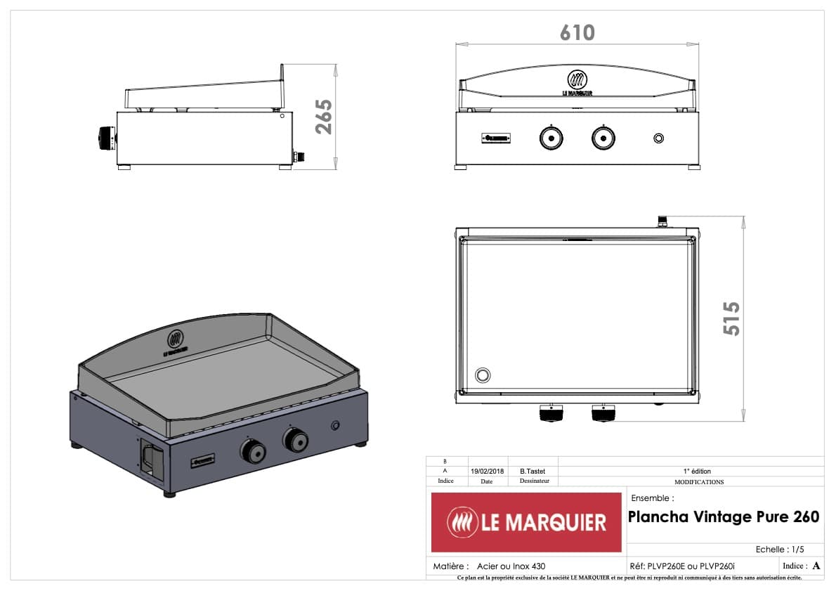Piastra pure 260 gpl 5,4kw Piastra pure 260 gpl 5,4kw