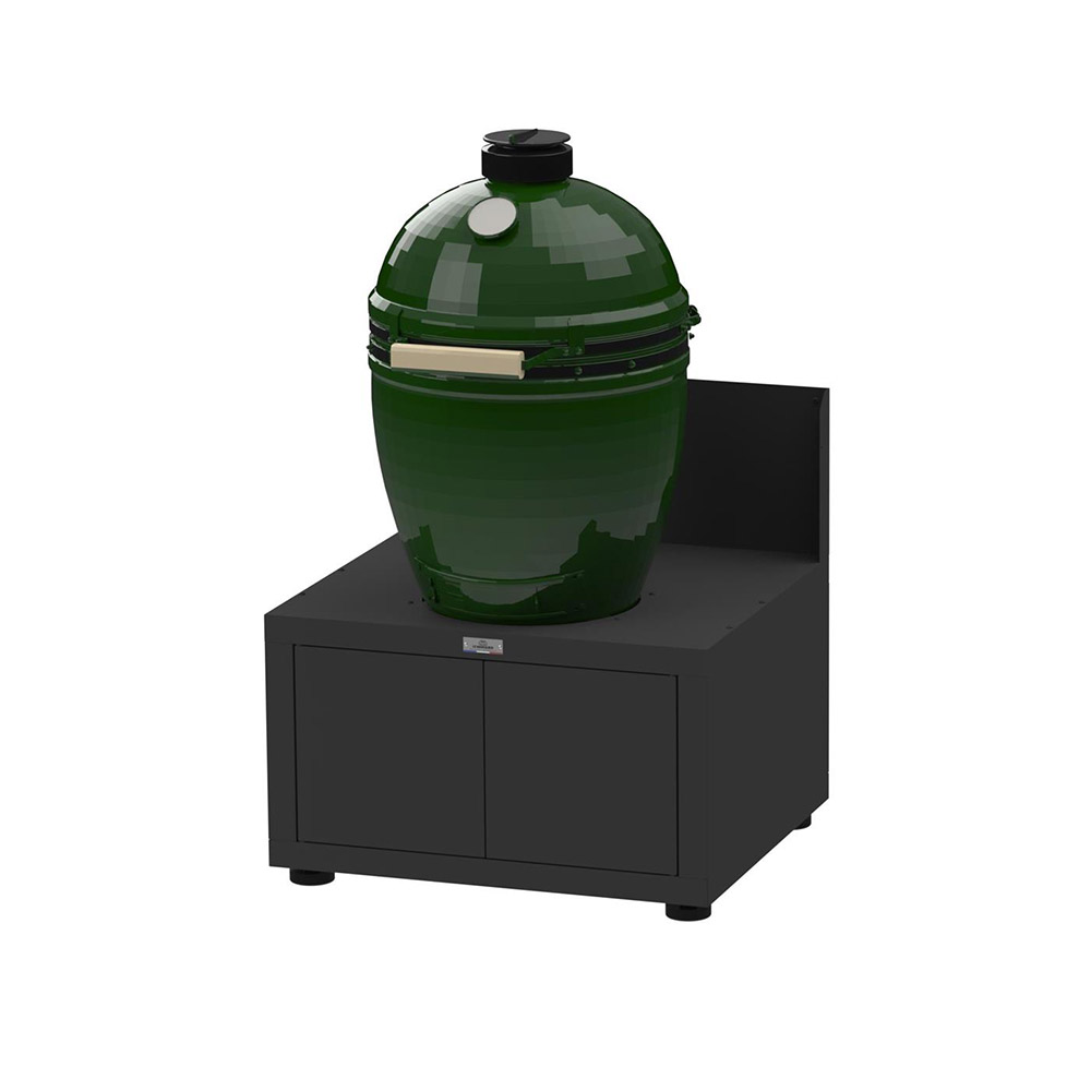 Mobile kamado 80 x 70 cm nero